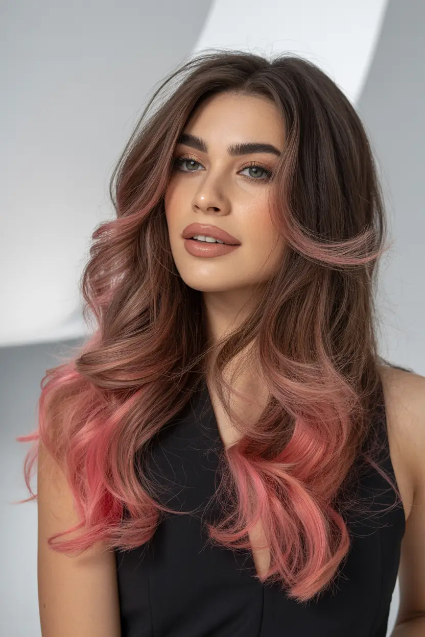 Balayage Hair Color Ideas 2026 — Pink Glow Balayage