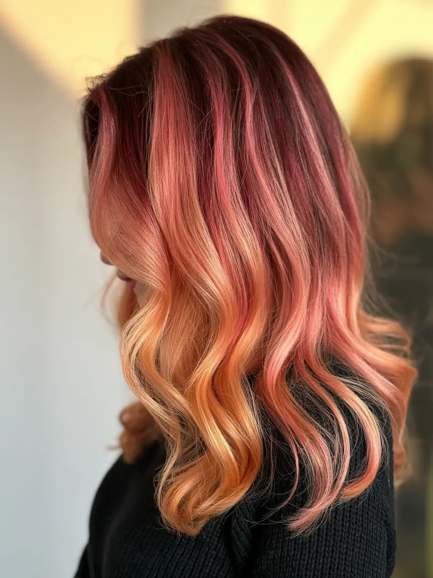 Balayage Hair Color Ideas 2026 — Sunset Fusion Balayage