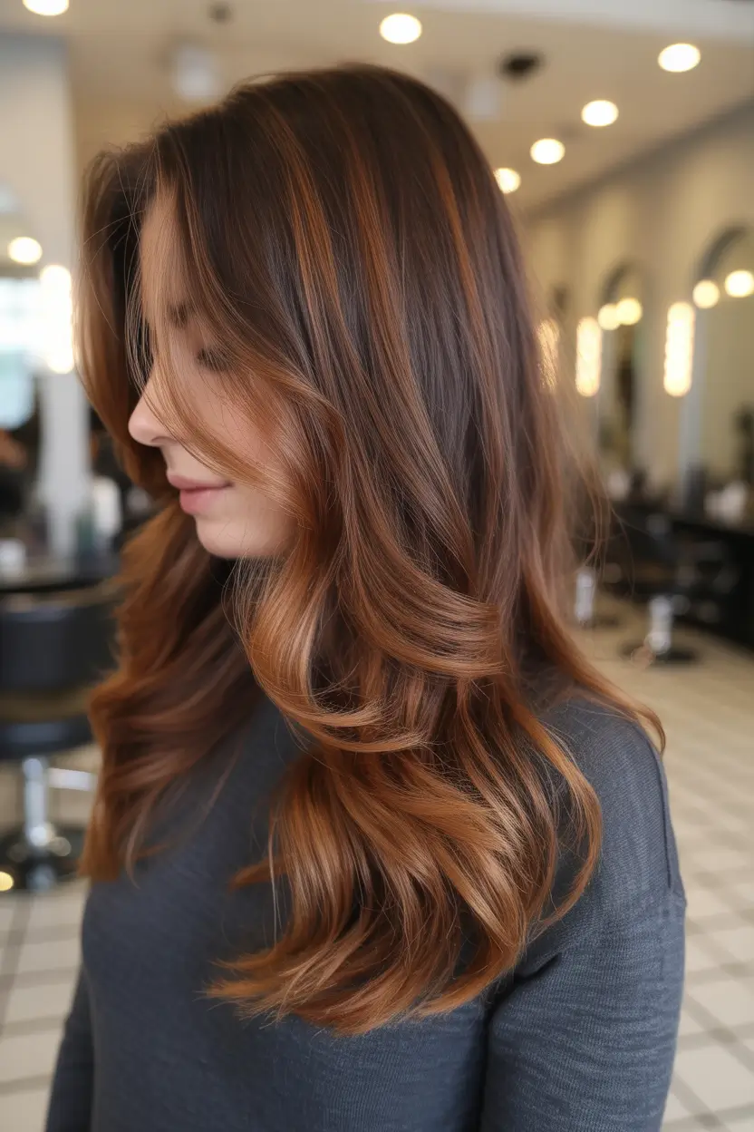 Balayage Hair Color Ideas 2026 — Golden Chestnut Balayage