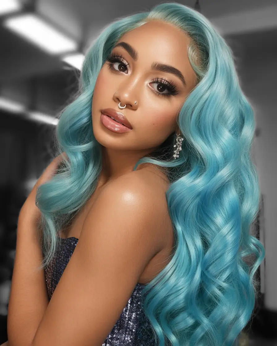 hair color for brown skin tone Electric Ocean Waves