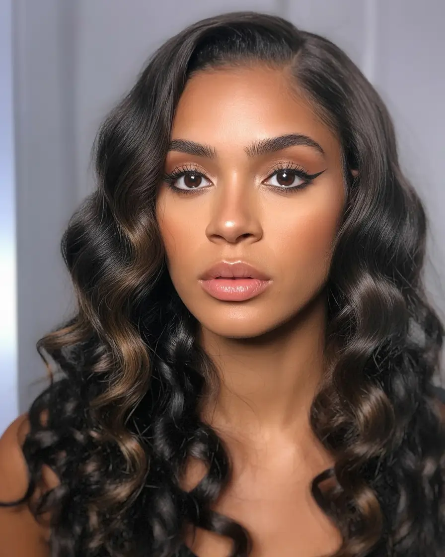 hair color for brown skin tone Chocolate Ribbon Curls