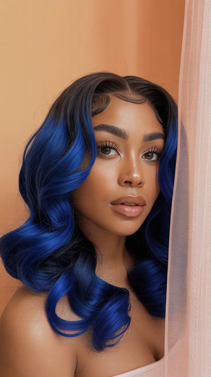 hair color for brown skin tone Cobalt Luxe Waves
