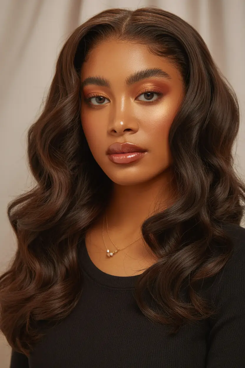 hair color for brown skin tone Cocoa Silk Soft Waves