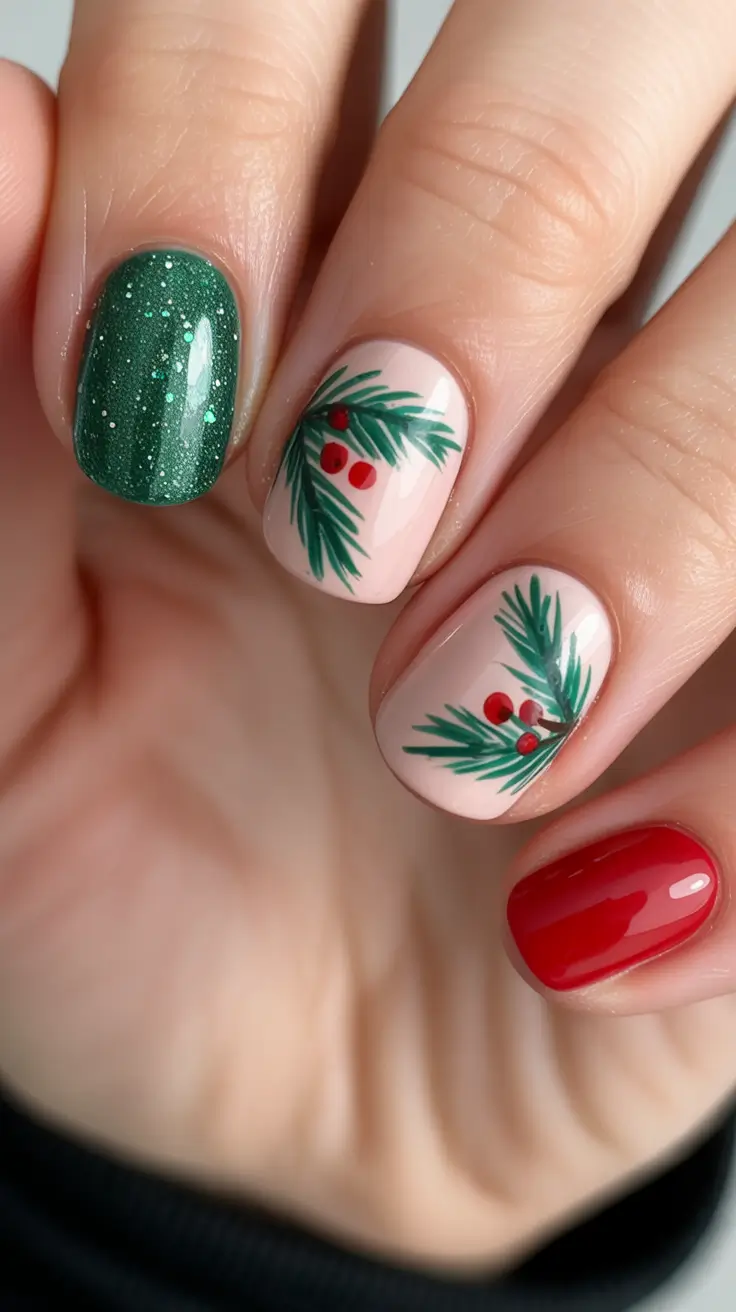 Best Nail Designs for Christmas 2025 Cozy Forest Vibes