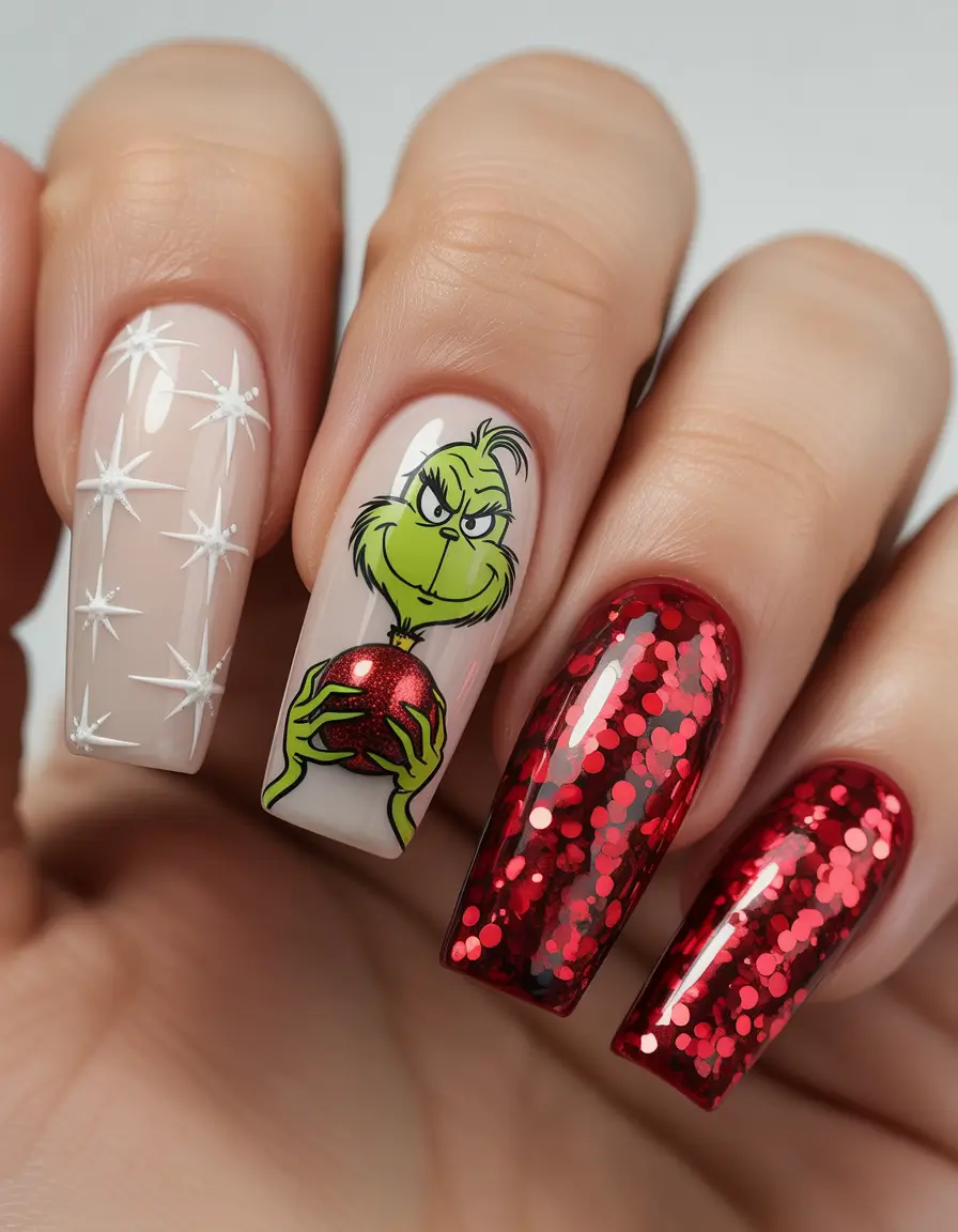 Best Nail Designs for Christmas 2025 The Grinch Twist