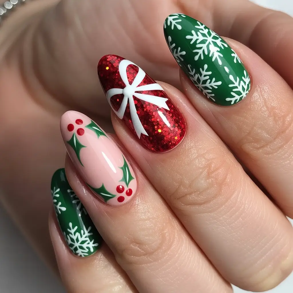Best Nail Designs for Christmas 2025 Classic Red and Green Nails
