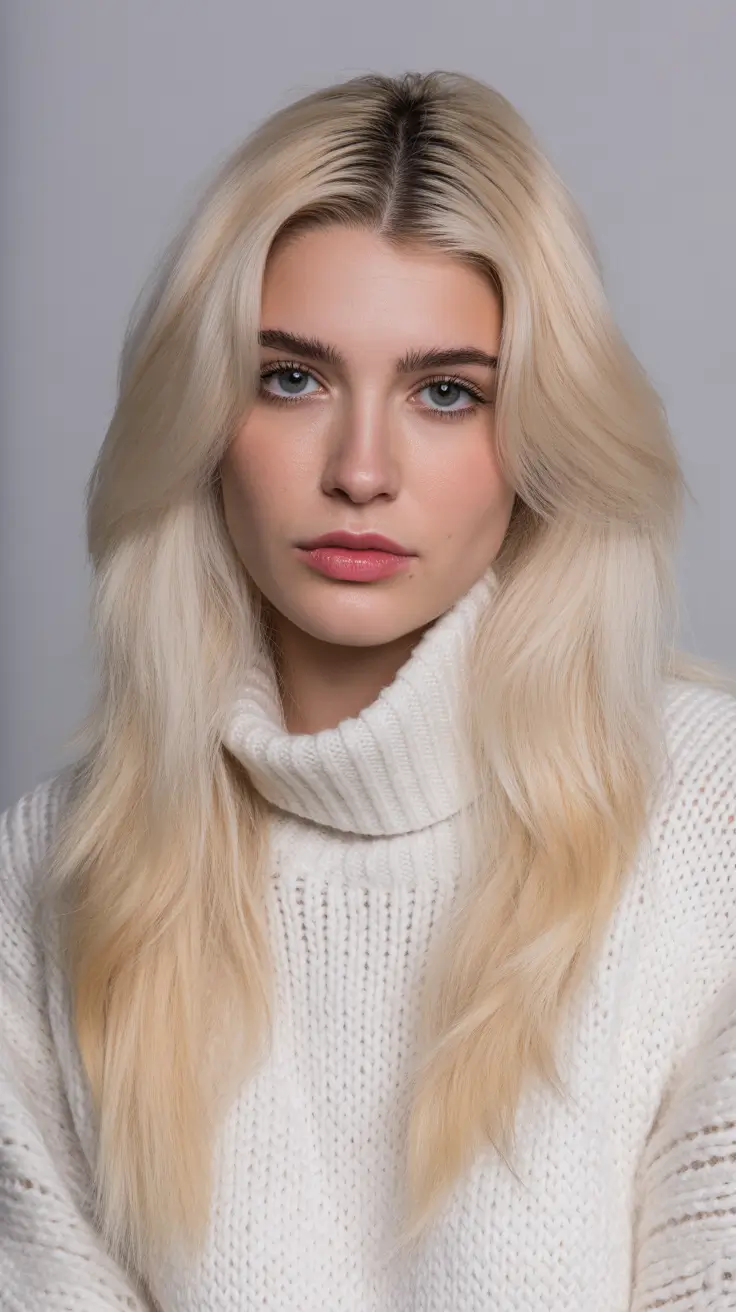 Blonde hair color trends 2026 – Soft Vanilla Blonde for a Winter Glow