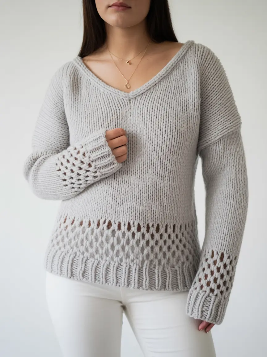 Casual sweater outfits 2026 Soft Gray Sophistication