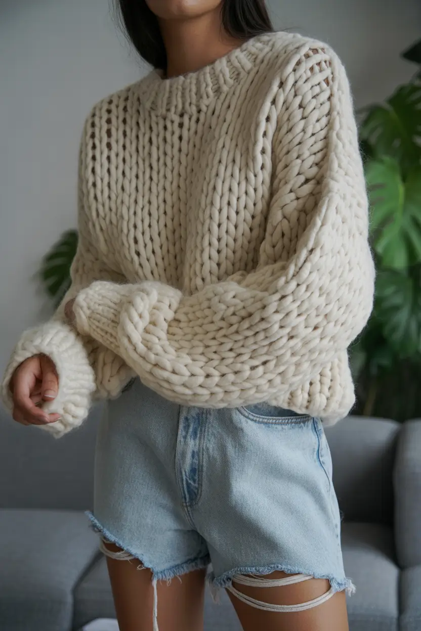 Casual sweater outfits 2026 Chunky Comfort City Attitude