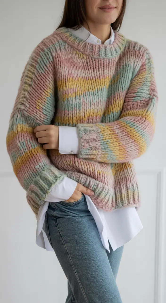 Casual sweater outfits 2026 Muted Tones, Polished Layers