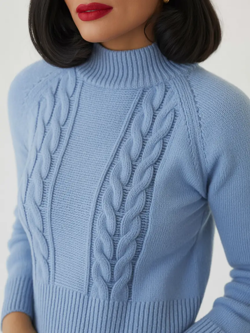 Casual sweater outfits 2026 Powder Blue Elegance in Motion