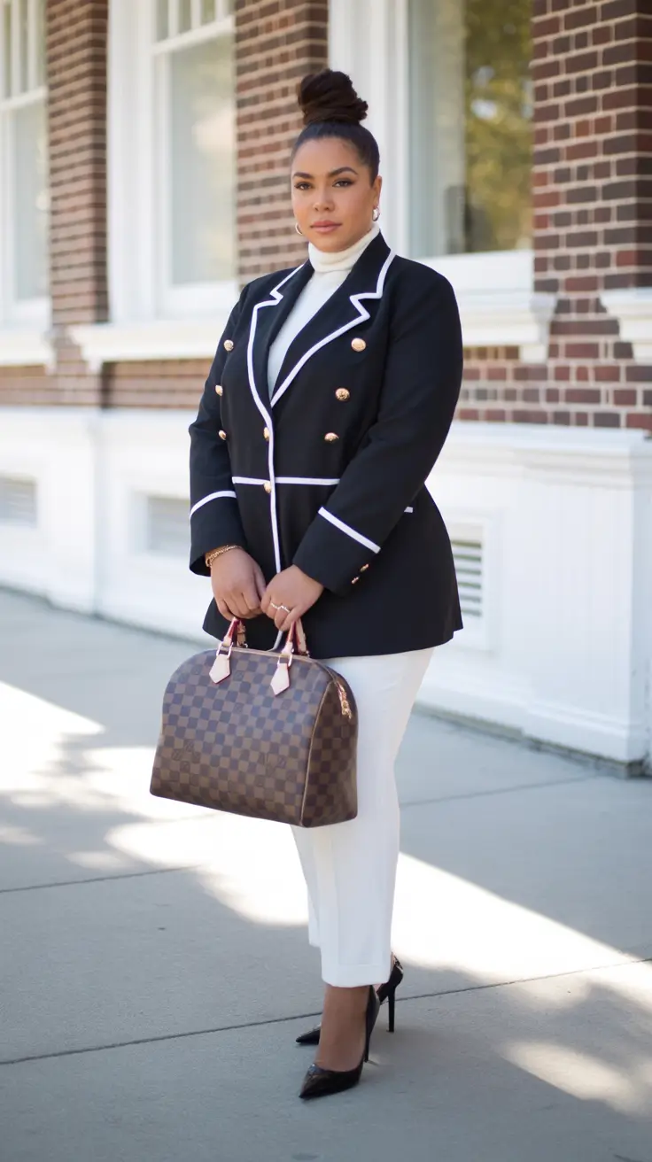 Chic plus-size outfits for women 2026 – Tailored Monochrome For Modern Business Chic