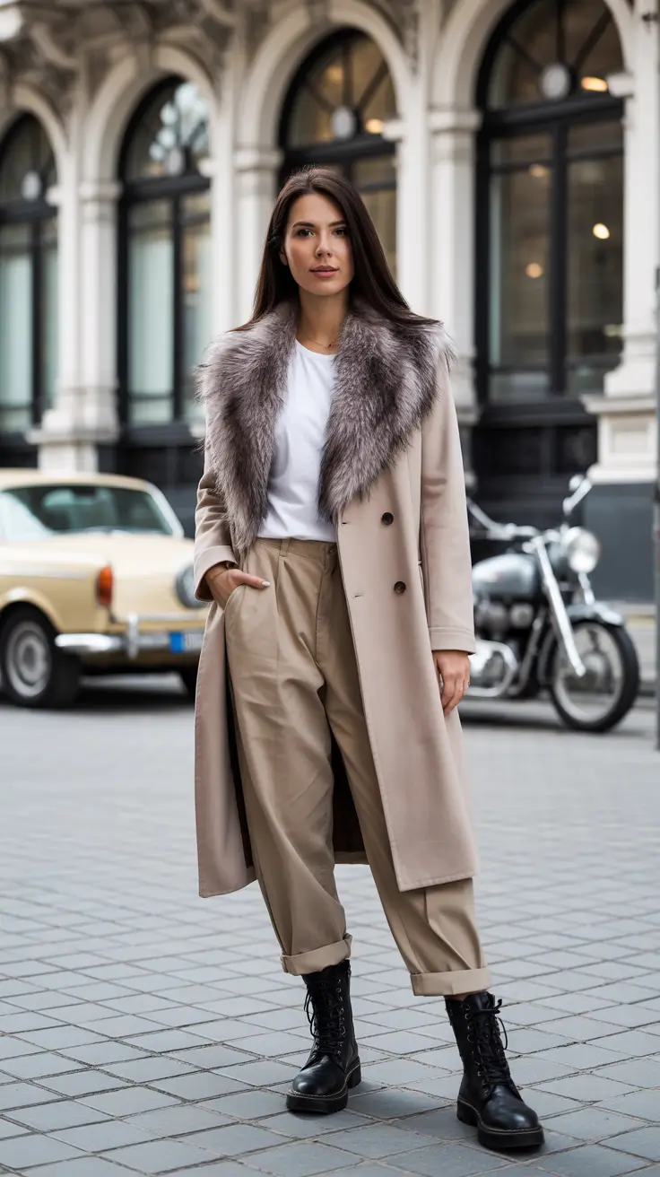 Cold Weather Outfit Inspiration 2026 Beige Power