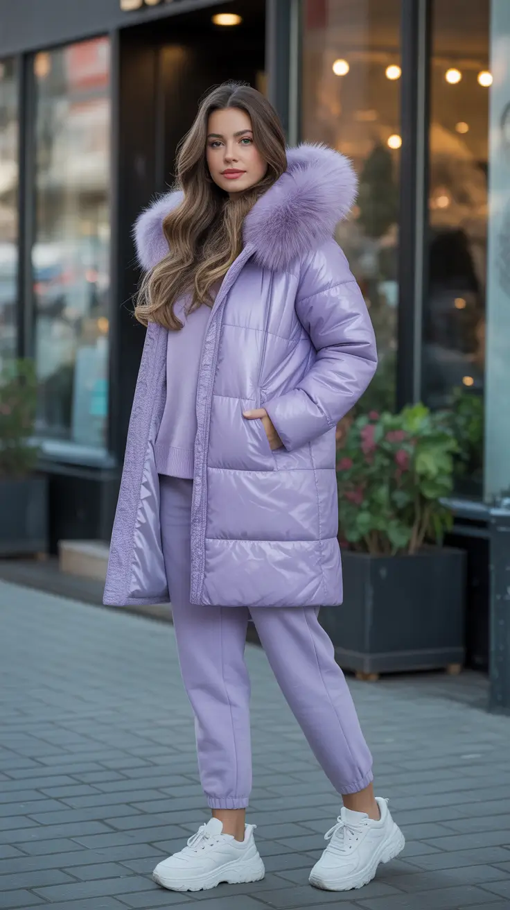 Cold Weather Outfit Inspiration 2026 Lavender Haze