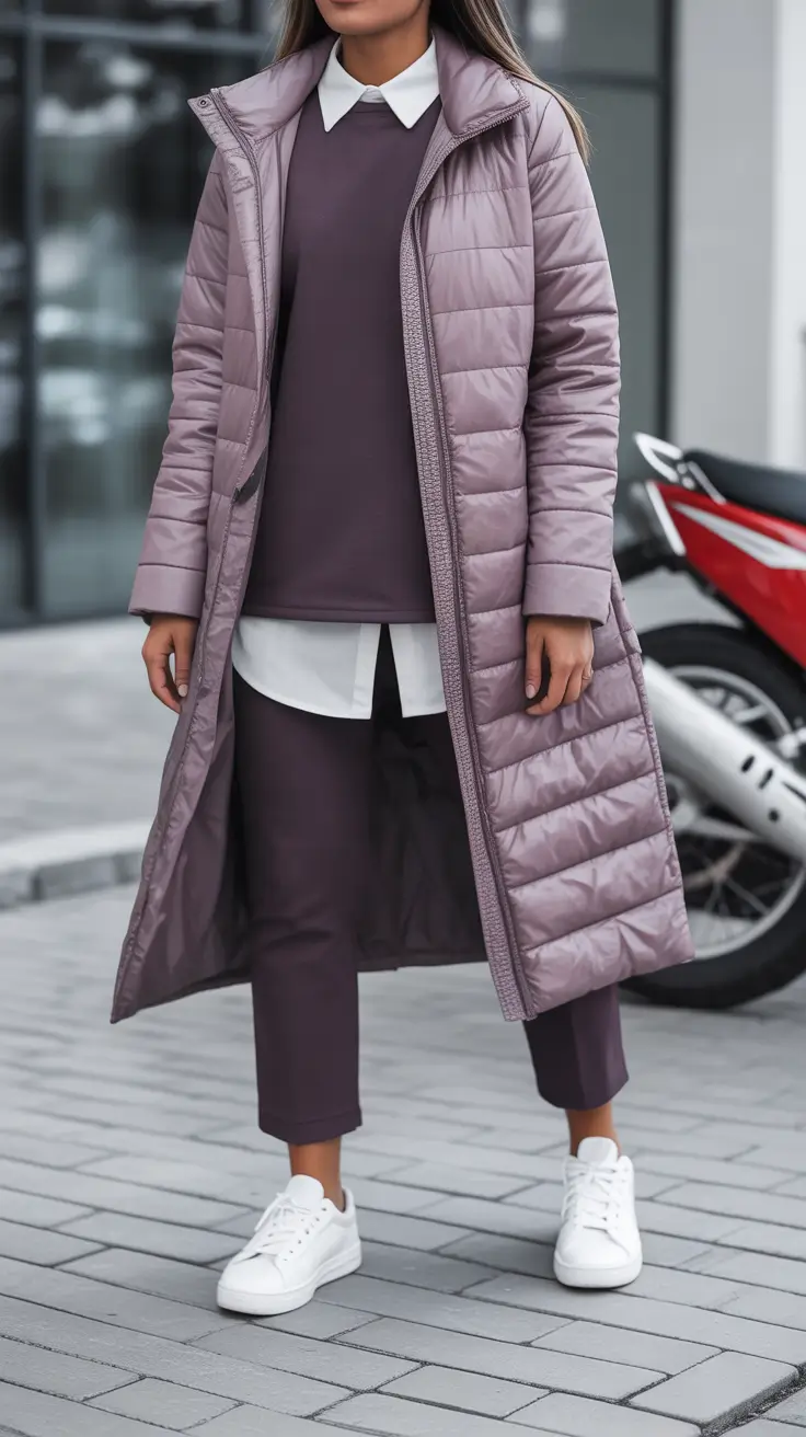 Comfy casual outfits for women 2026 Muted Mauve for Winter Days
