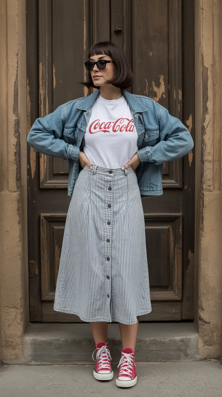 Comfy casual outfits for women 2026 Retro Street Charm with a Playful Twist