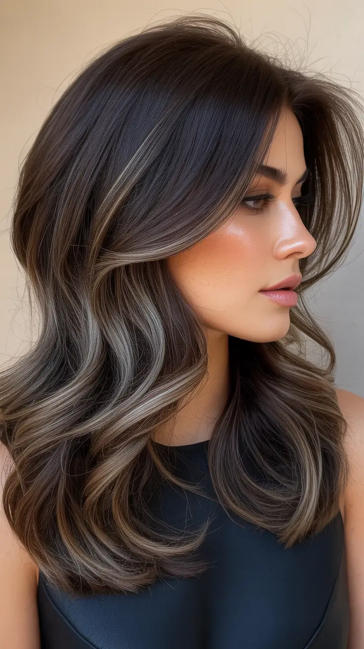 Cool and warm brown hair colors 2026 - Cool Mushroom Chestnut Layers