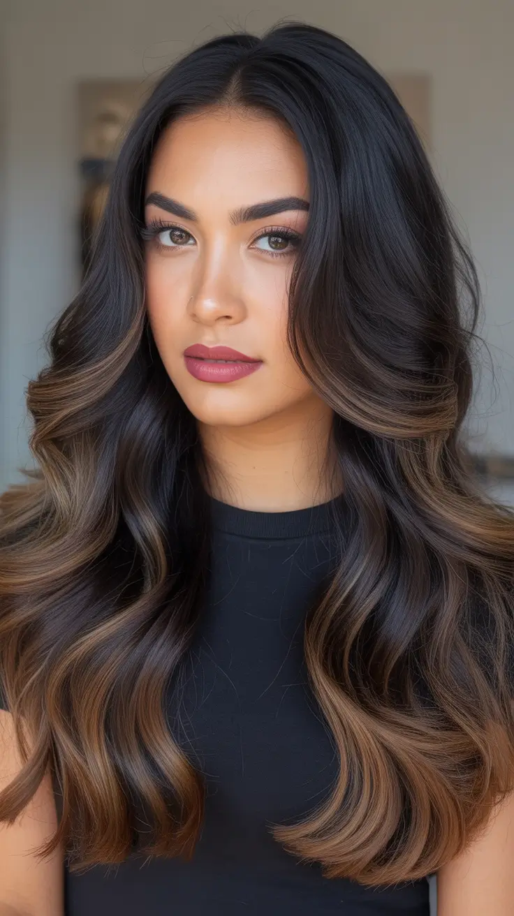 Cool and warm brown hair colors 2026 - Rich Coffee Caramel Waves