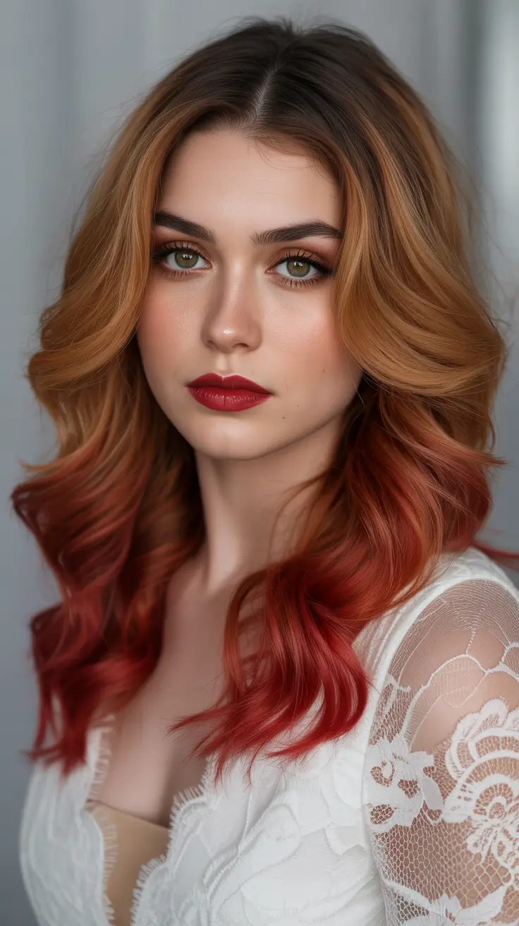 Dark brown hair color 2026 — sleek and rich Burnt Rose Melt