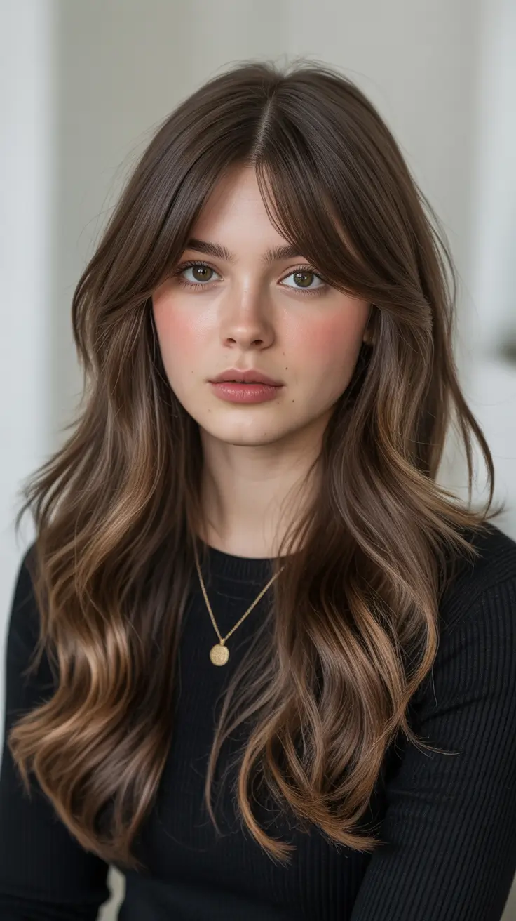 Dark brown hair color 2026 — sleek and rich Classic Medium Brunette with Subtle Lift