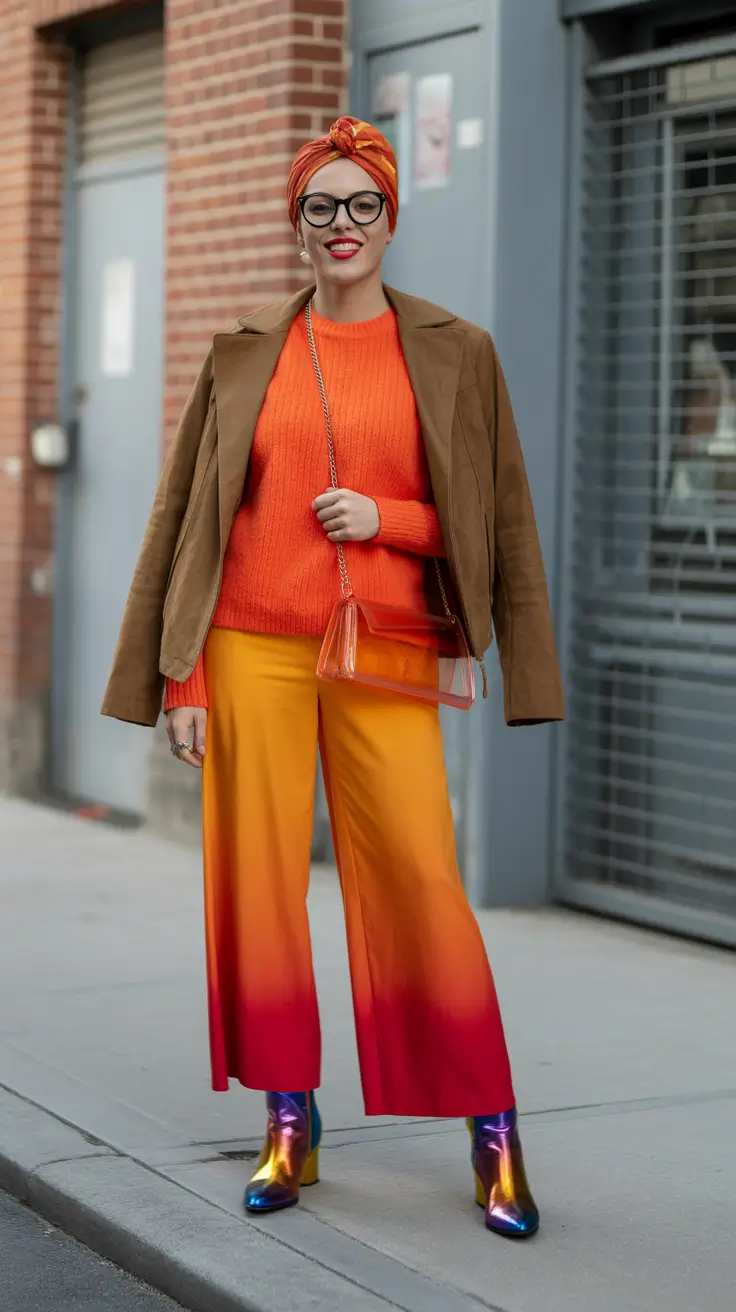 fashion outfits inspo for women 2026 Sunset Spectrum With Street-Style Energy