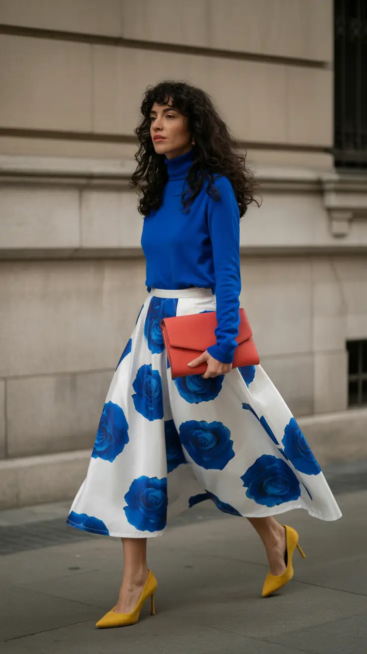 fashion outfits inspo for women 2026 Electric Blue Roses And Gallery-Ready Glamour
