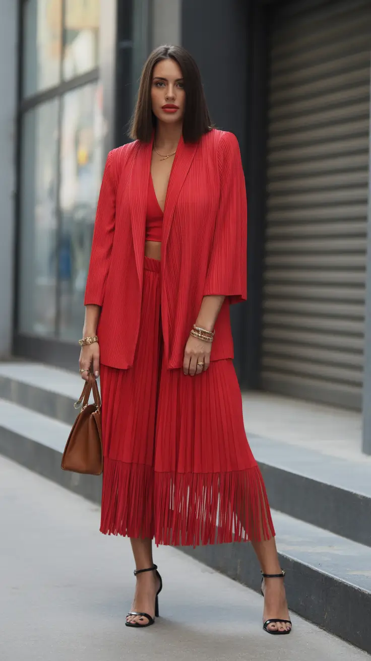 fashion outfits inspo for women 2026 Scarlet Pleats And City Lights