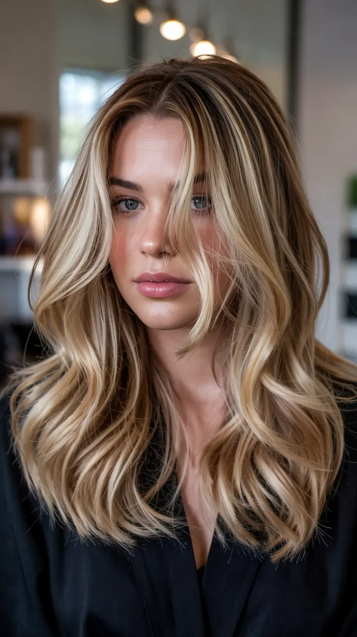 Fresh hair color ideas 2026 – Soft Vanilla Blonde with Root Shadow
