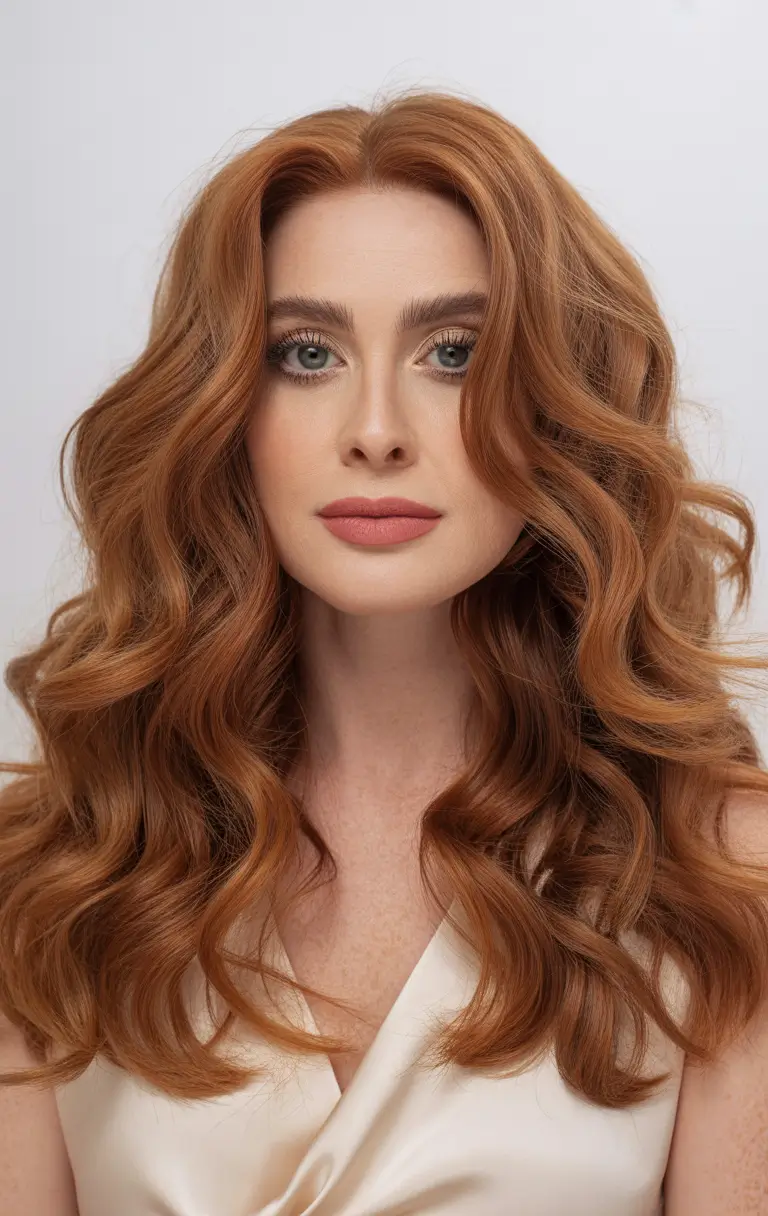 Hair color ideas to look younger 2026 - Airbrushed Copper Softness