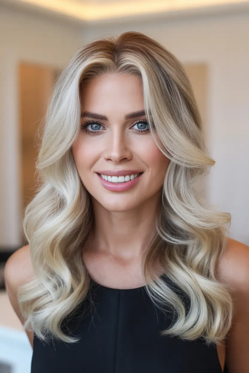 Hair color ideas to look younger 2026 - Pearl Blonde