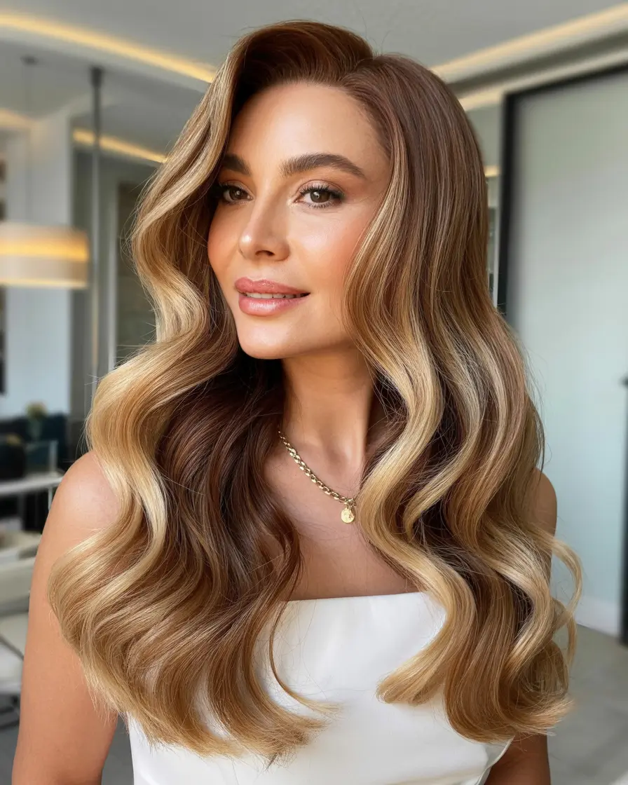 Hair color ideas to look younger 2026 - Chestnut Ombre