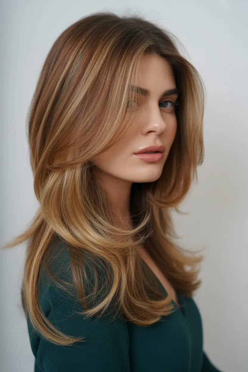 honey blonde hair color trends 2026 - Face-framing caramel honey layers
