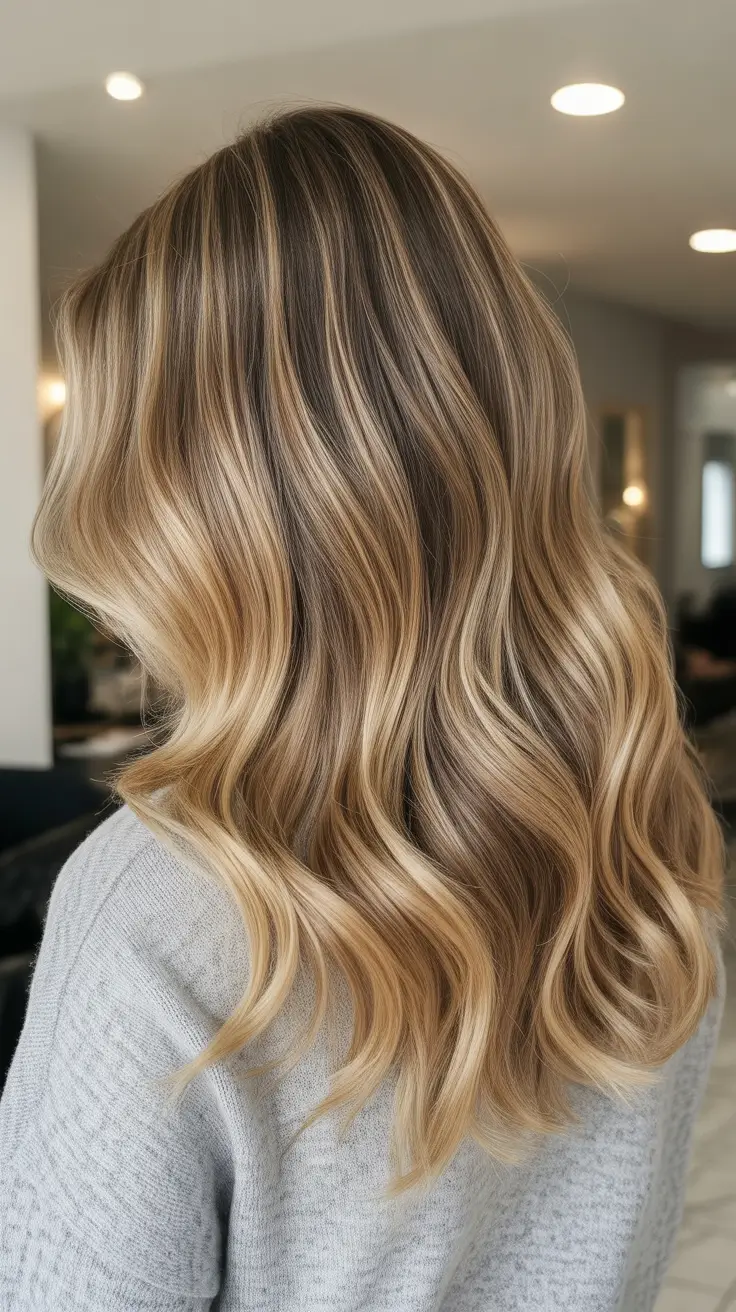 honey blonde hair color trends 2026 - Melted ribbon honey blonde balayage