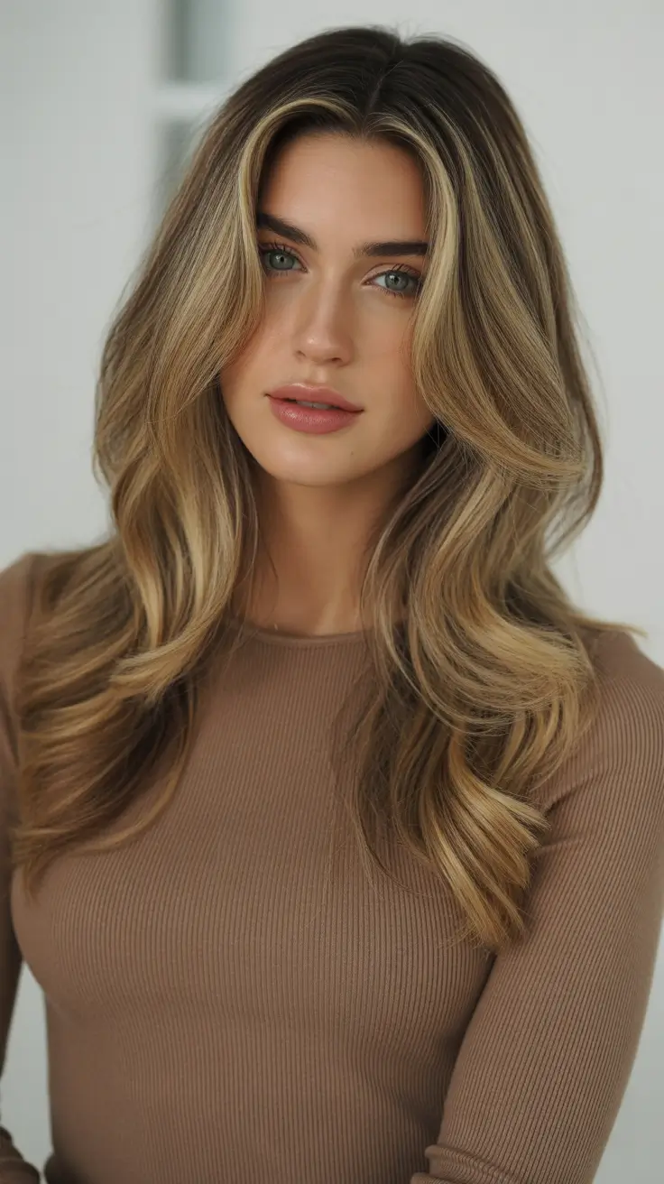 honey blonde hair color trends 2026 - Softly contoured honey bronde layers