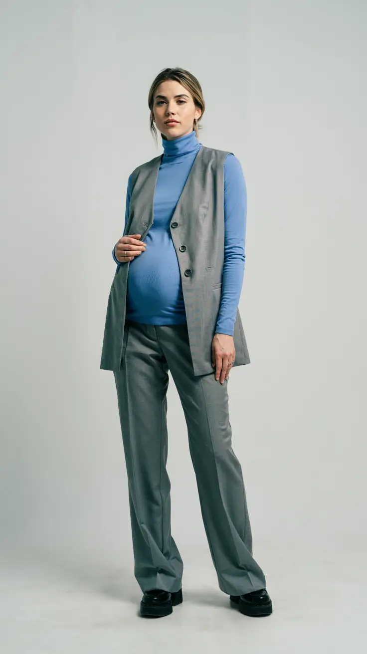 Pregnancy outfit inspiration 2026 Soft Suiting for Elevated Work Summer and Autumn Days