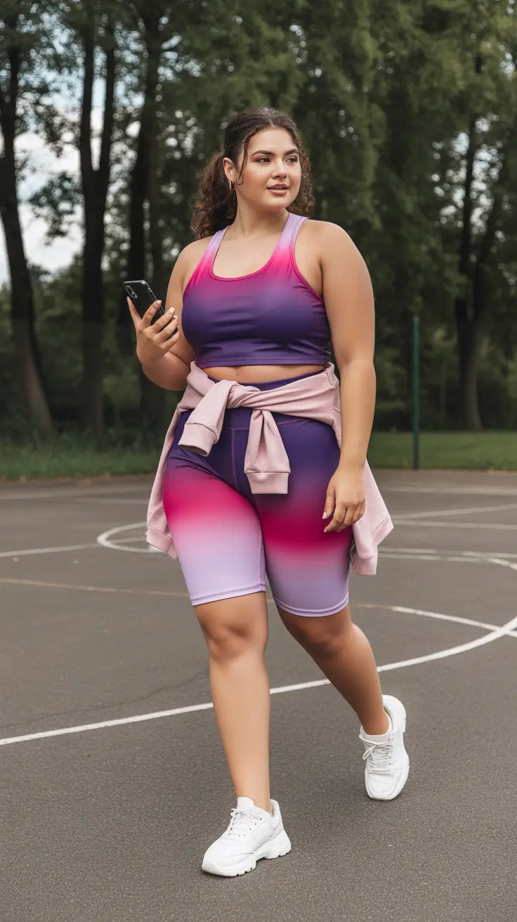 Stylish gym outfits 2026 - Gradient Biker Shorts For Everyday Movement