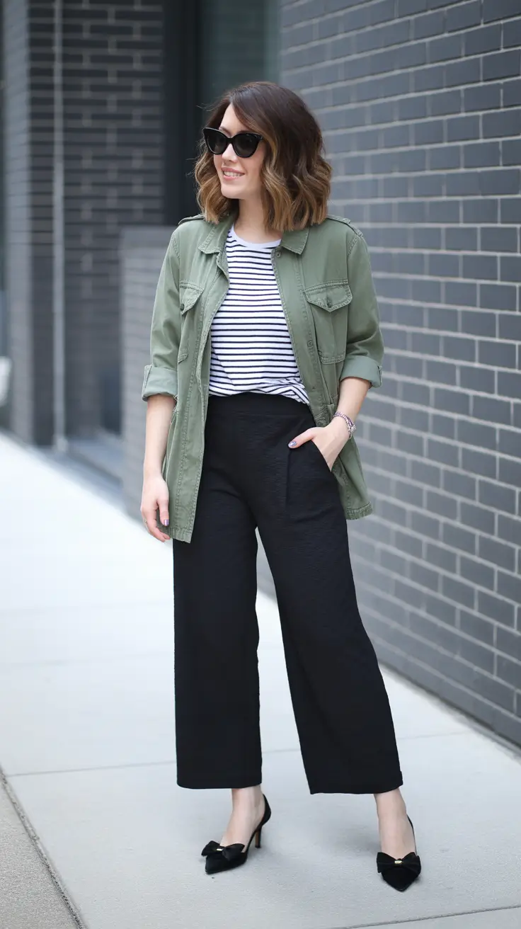 Travel outfit ideas 2026 Utility Jacket Chic for Urban Exploring