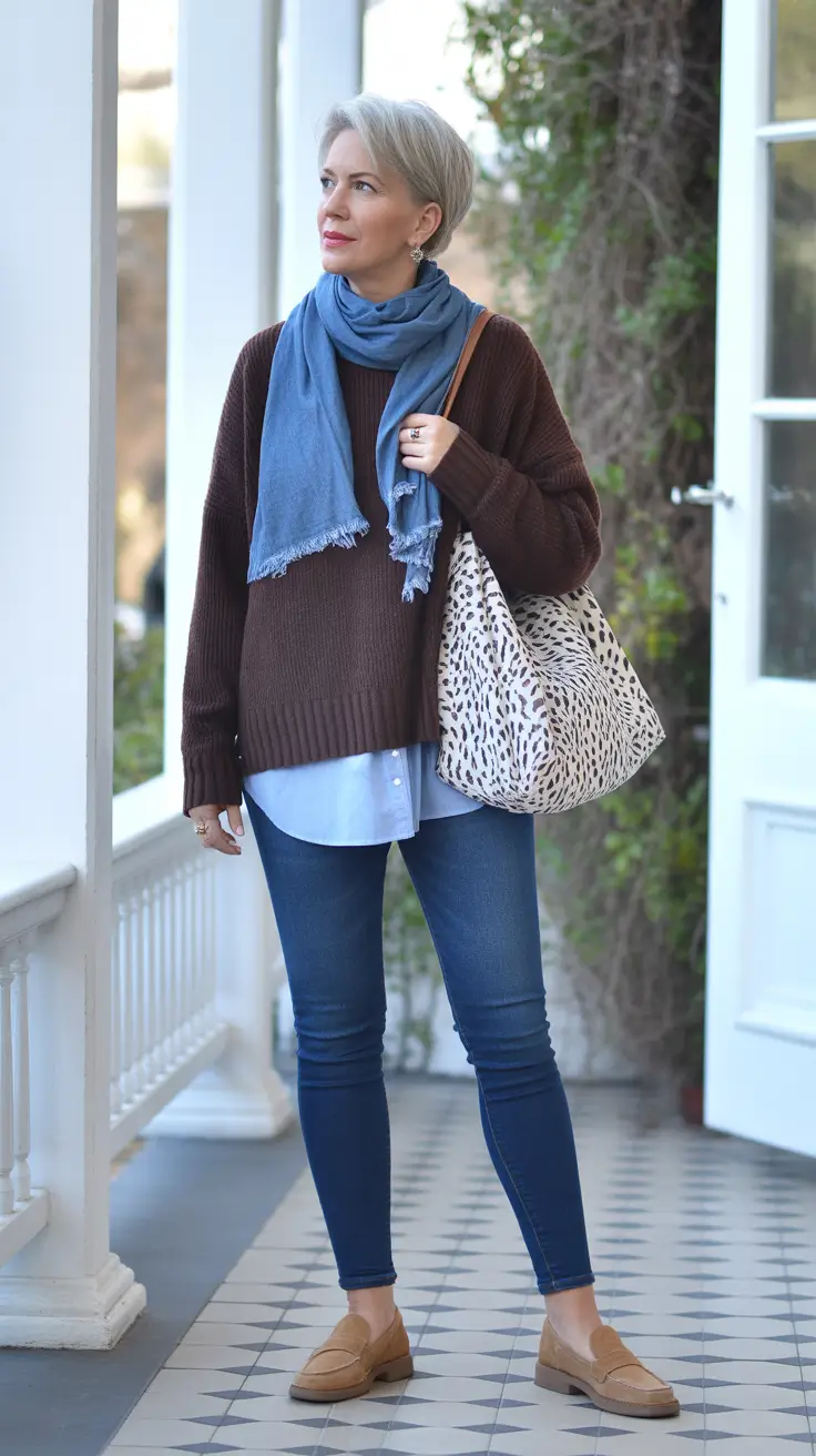 Travel outfit ideas 2026 Soft Layers and Denim for Grown-Up Getaways