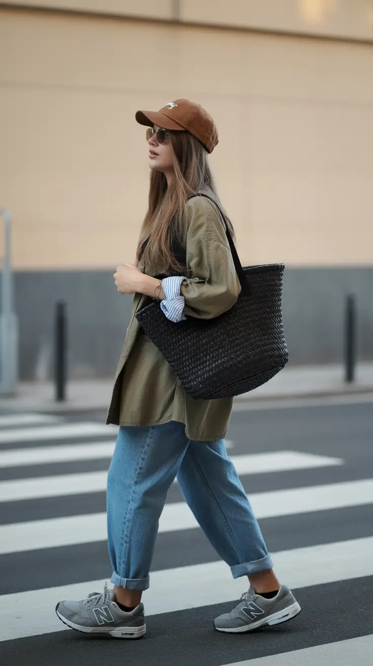 Travel outfit ideas 2026 Oversized Shirt Jacket and Boyfriend Denim for Street-Ready Comfort
