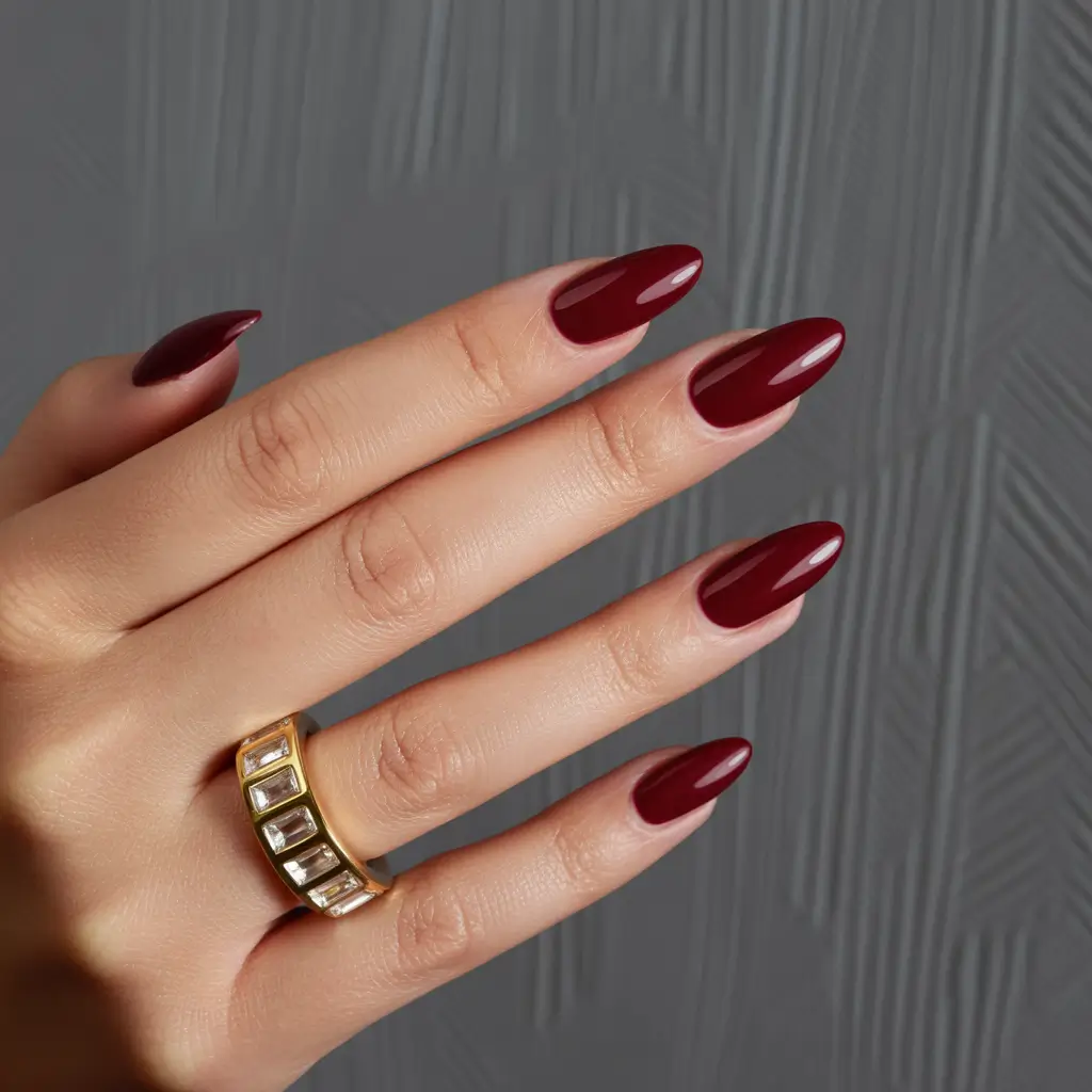 Velvet merlot winter nail color inspo