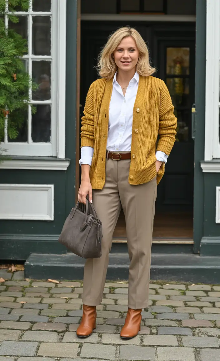 Women business casual outfits for work 2026 Golden Layer