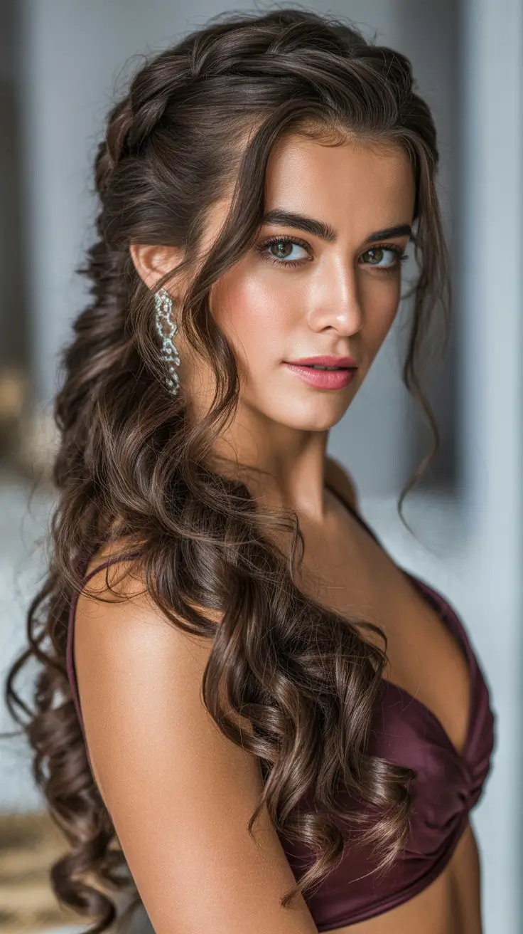 curly-hairstyles-2026-Loose-Side-Braid-with-Long-Curls