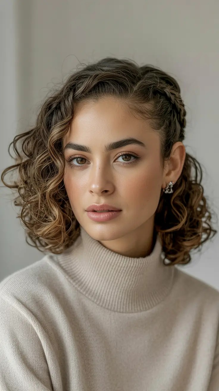 curly-hairstyles-2026-Textured-Curly-Bob-with-Accent-Braid