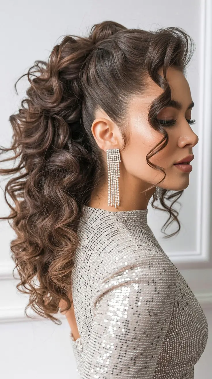 curly-hairstyles-2026-Voluminous-Curly-High-Ponytail