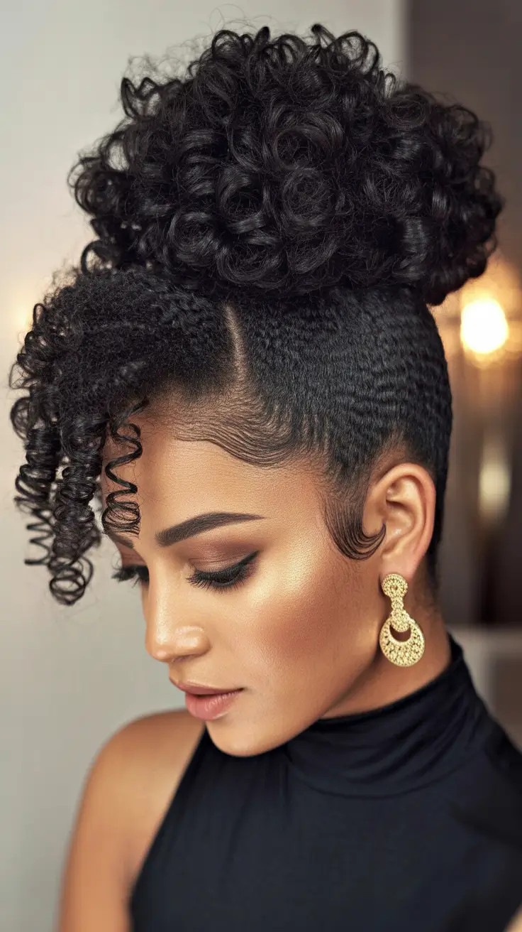 curly-hairstyles-2026-Defined-Curly-High-Puff