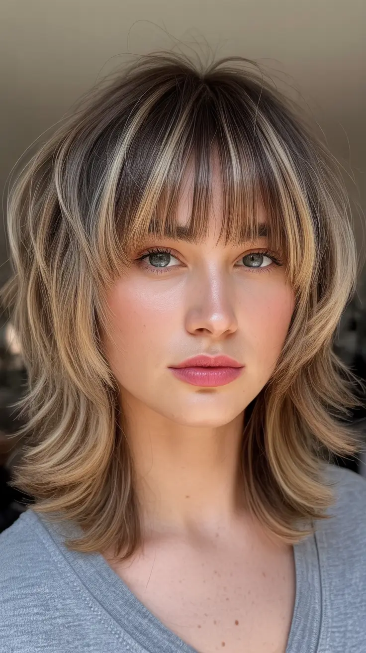 Best haircuts for medium hair 2026 Feathered Medium Layers With Soft Bangs