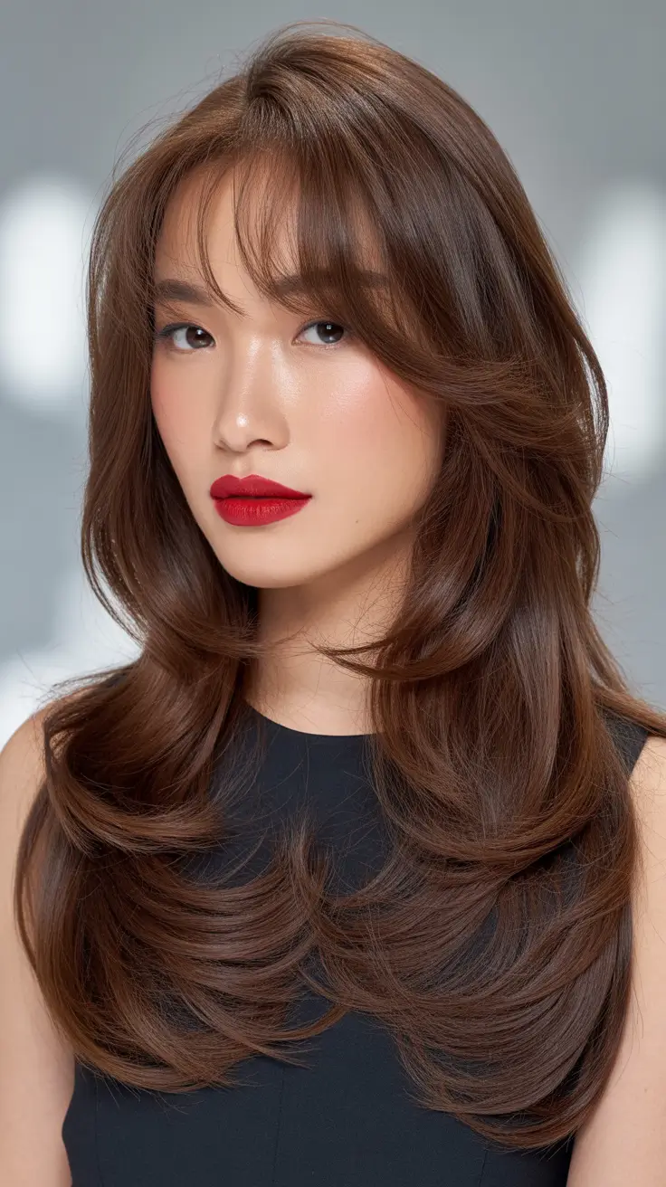Best haircuts for thin fine hair 2026 Soft cascading layers with airy movement