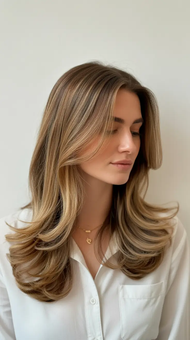 Best haircuts for thin fine hair 2026 Golden face-framing layers with soft volume