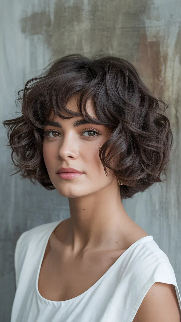 Best haircuts with bangs 2026 — Volumized Flippy Lob With Side Bangs