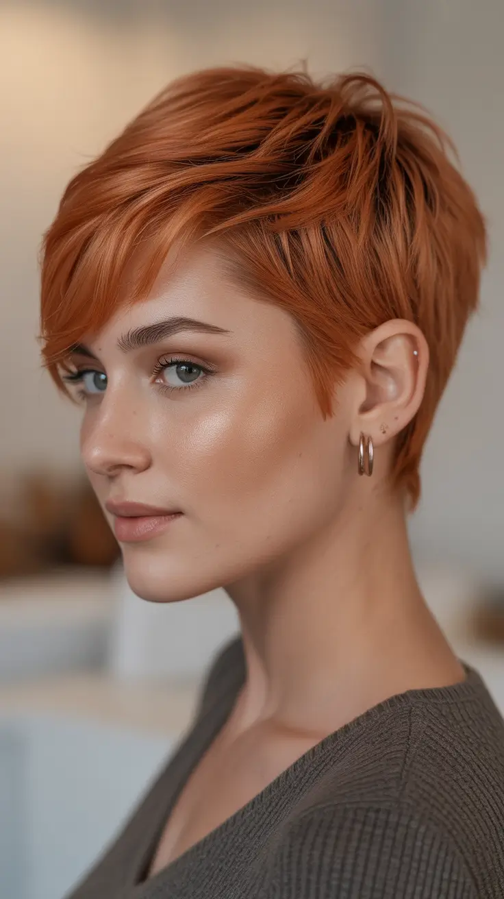 Best short haircuts for women 2026 Soft Copper Pixie